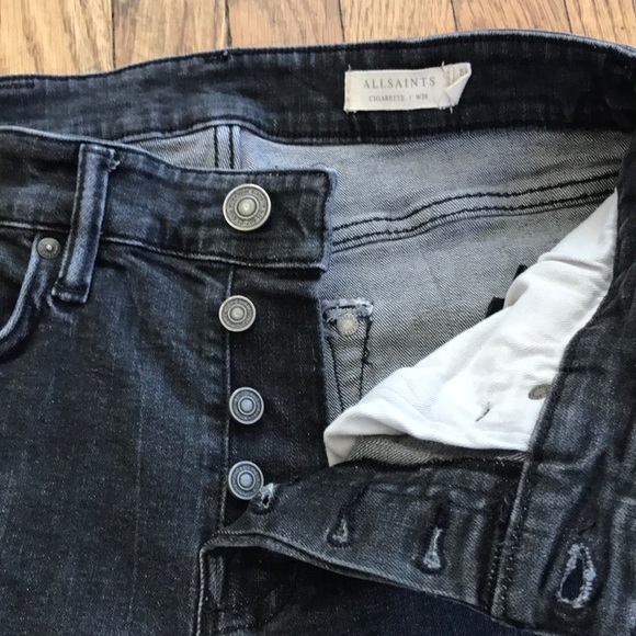 All Saints Grey Cigarette Jeans, 28 - Picture 5 of 8